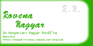 rovena magyar business card